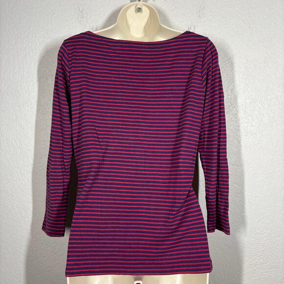 Vineyard Vines Stripe Knit Top Pullover Scoop Neck Long Sleeve - M - Picture 5 of 10